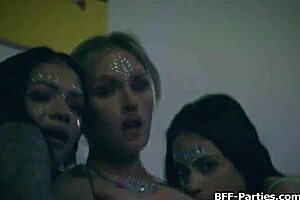 Teen Babes Share Cocks In Wild Foursome Party!