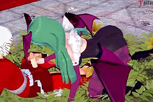 Morrigan, are you ready for hard fucking in this Halloween special?