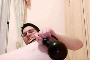 Insane Gay Porn Features Extreme Inflatable Plug And Self-Fist In Anal Sex With Chubby Big Ass