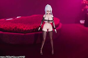 yo, check out yowane haku's sexy striptease 😏