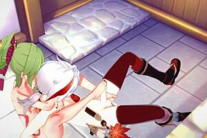 Genshin Impact Hentai - Kazuha X Kuki Shinobu Hardsex in Japanese Asian Manga