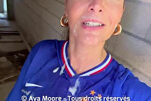 watch this french slut suck strangers for euro 2024 bukkake.