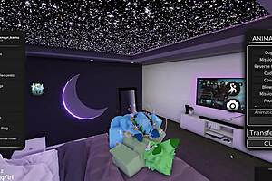 In roblox, furry gay characters have oral sex with shemales