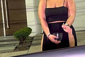 unknown guy fucks colombian babe in public car