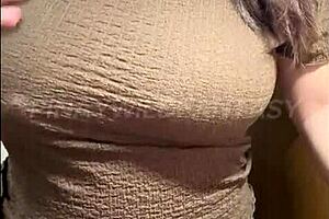 hot filipina asian milf teasing step bro on the video call and showing her natural big boobs