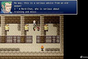 Knightess endures blowbang cum bukkake!