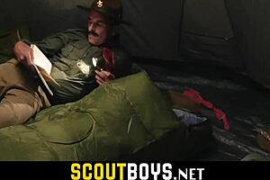 Leader wakes tiny gay boy scouts for fucking