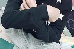 Slim Gay Teen Sucks His Sexy Feet in Foot Fetish Scene.