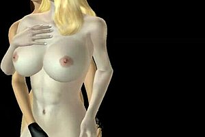 Animated 3D Lesbian Girls Rub Pussy And Fuck From Behind