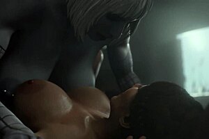 Milf Stunned by Two Huge Cocks in Hot 3D Futa Threesome Animation