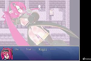 Knightess endures blowbang cum bukkake!