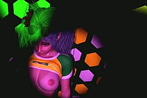 Brazilian collage girl riding in the club