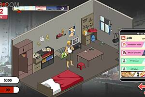 i'm playing hentai game handyman legend part 2, watching another cheating wife with big boobs get fucked