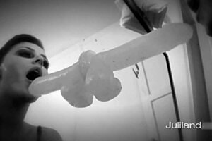 Brunette Sophie Dee Has Taken That Dildo Deep Down Her Throat