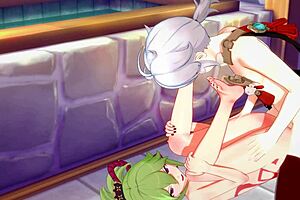 Genshin Impact Hentai - Kazuha X Kuki Shinobu Hardsex in Japanese Asian Manga