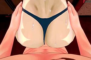 Samui giving a blowjob in Naruto anime style, full POV on sheer fantasy with 3D cartoon hentai! 👀🎥