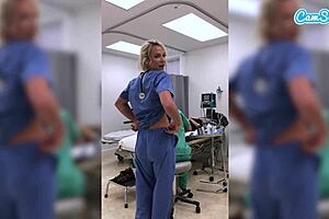 hot fit milf nurse loses job over exposed wet pussy