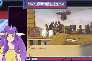 Azula showers in Avatar's Four Elements Trainer, her muscular body rough and pregnant with desire.