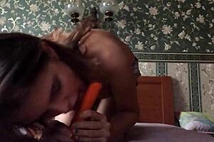 How Does This Dildo Feel? Teen Masturbates Solo