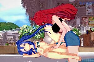 Chris yukine and cagliostro and tsubasa kazanari and kanade in symphogear hentai.