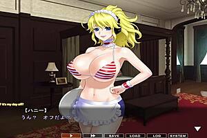 Maid-san plays boin game honey scene 5 english with hardcore actions