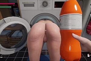 Complete gameplay where stepmom gets stuck in the washing machine