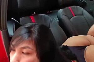 Anal Fucking in Motel Parking with Cum Inside