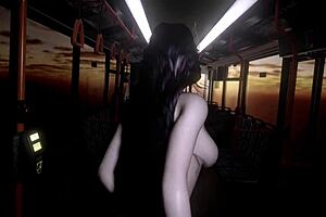 3d horny slut asian babe got fucked on the bus.