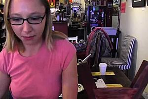 amateur lesbians dive into rough toy play and wet cunilingus for a quick hot session