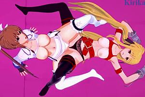 i love watching fate and nanoha in futanari lesbian sex