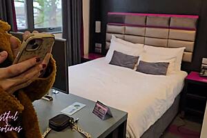 Sharing a bed with seductive mature milf stepmom in homemade setting