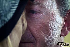 Cherry Kiss Dominates Old Man in Rough Fuck Session