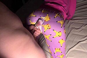 Stepbro rubs ass innocently then cock slips in for kinky creamy fuck