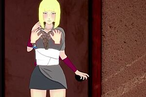 Samui giving a blowjob in Naruto anime style, full POV on sheer fantasy with 3D cartoon hentai! 👀🎥