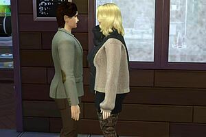 Guy Fucks Girl In Bathroom After Coffee With Friend