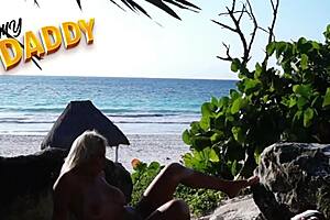 I fucked my friend's girlfriend with her big tits and ass on the beach.