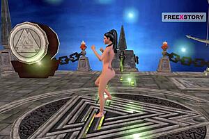 indian teen girl in 3d cartoon takes sexy positions. she explores her desires fully.