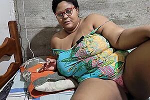 oh no i squirted a huge load of cum on my fat milf stepmom's face again