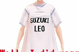 anime girl stretches in yoga exercise