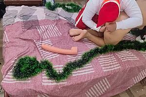 Sucking my big ass stepmom's pussy and ass for Christmas! Homemade hentai fun.