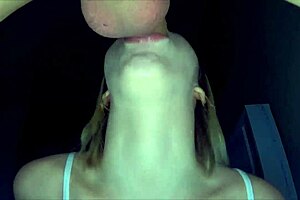 watch this sloppy blowjob on big cock, deepthroat, ball licking, ending with huge cum load in mouth?