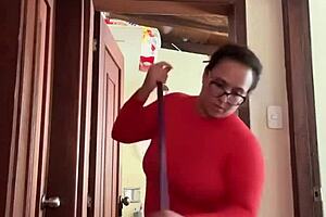 so, my cute milf neighbor's just chilling in the bathroom