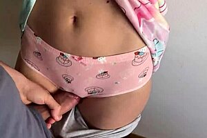 Horny step sis makes me cum in her kinky panties while we are alone at home