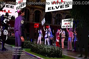 A traveler explores the harem hotel game