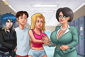 Exploring the latest episode of Summertime Saga with blonde characters