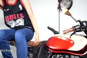 colombian gay moaning during anal sex on motorcycle