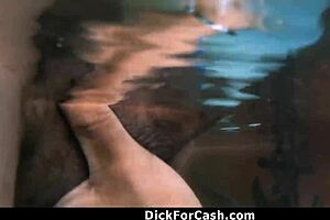 Cameraman asks nude swimmer about naturist dick habits