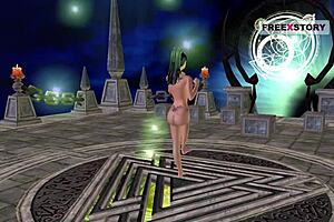 indian teen girl in 3d cartoon takes sexy positions. she explores her desires fully.