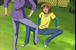 in this hentai, the pervert gets a teasing footjob from the chikan story