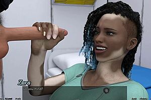 In space, the black virgin eagerly awaits her first cumshot